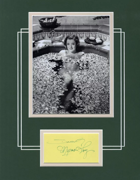 Myrna Loy autograph