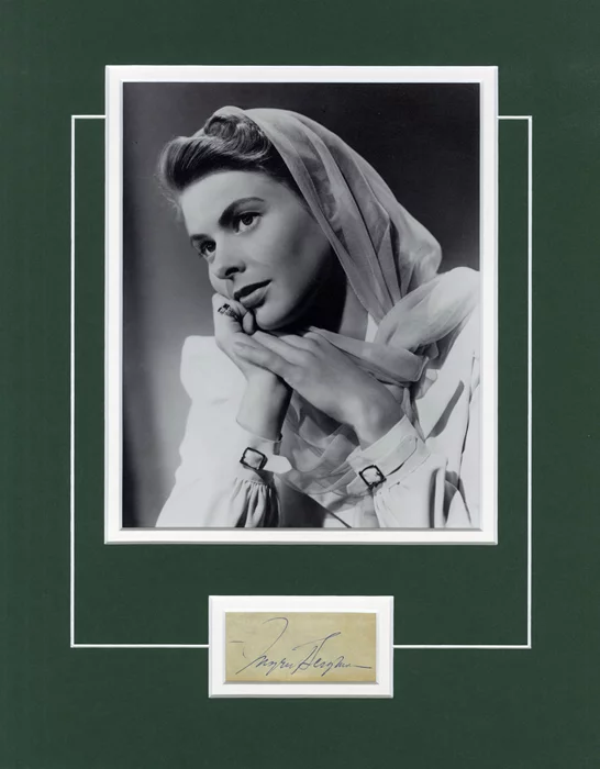 Ingrid Bergman autograph