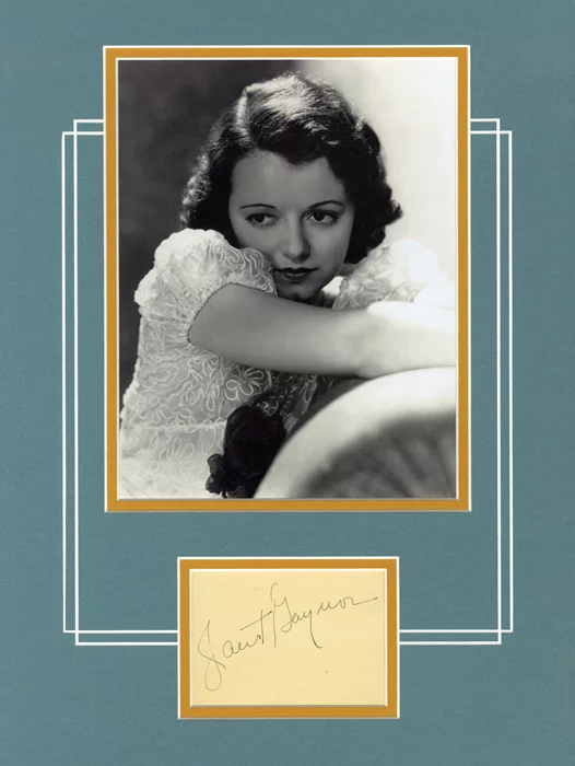 Janet Gaynor autograph