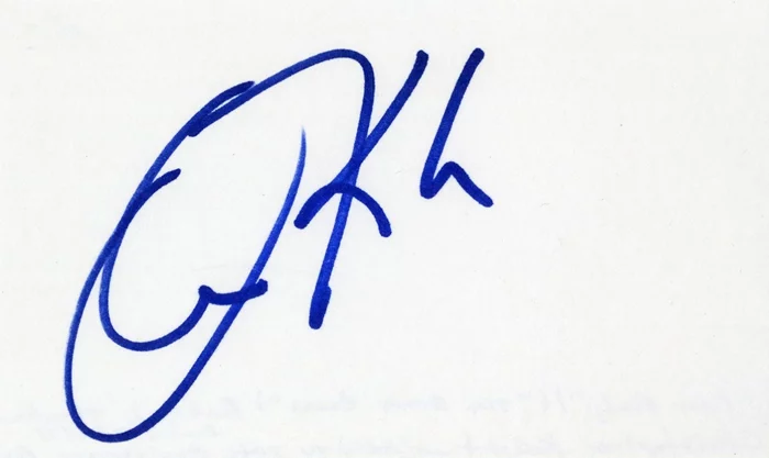 Christopher Knight autograph