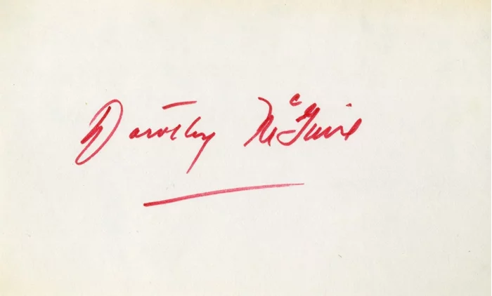 Dorothy McGuire autograph