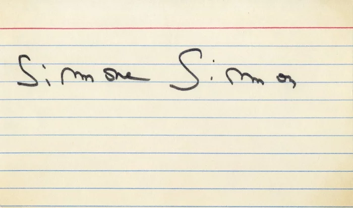 Simone Simon autograph
