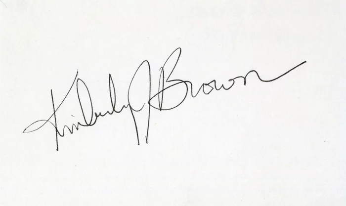 Kimberly J. Brown autograph