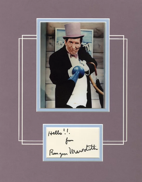 Burgess Meredith autograph