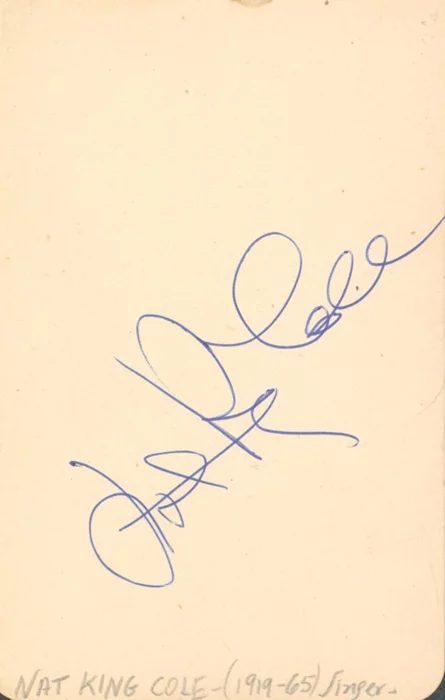 Nat King Cole autograph