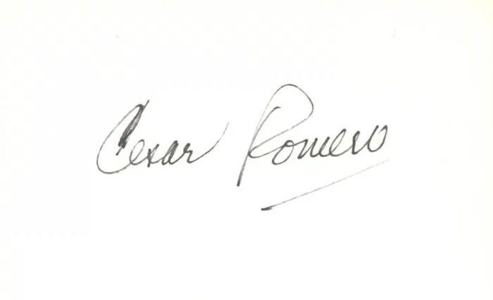 Cesar Romero autograph
