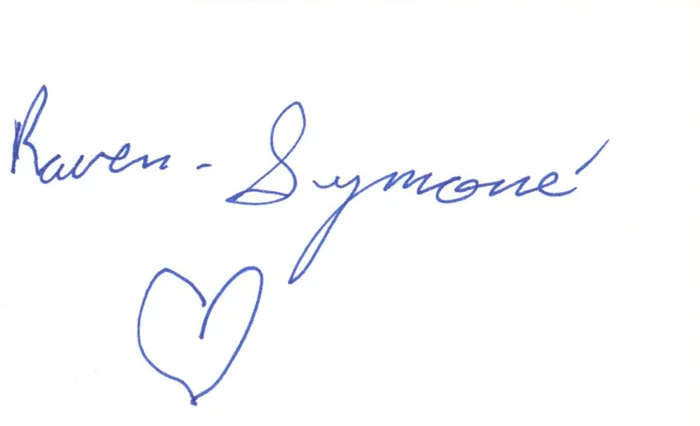 Raven-Symone autograph