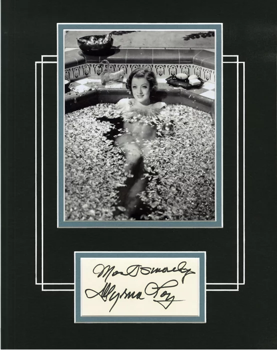 Myrna Loy autograph