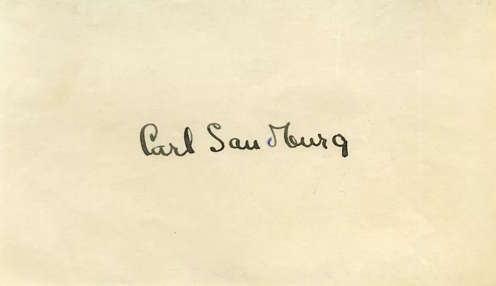 Carl Sandburg autograph