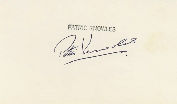 Patric Knowles autograph