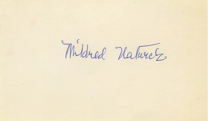 Mildred Natwick autograph