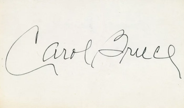 Carol Bruce autograph