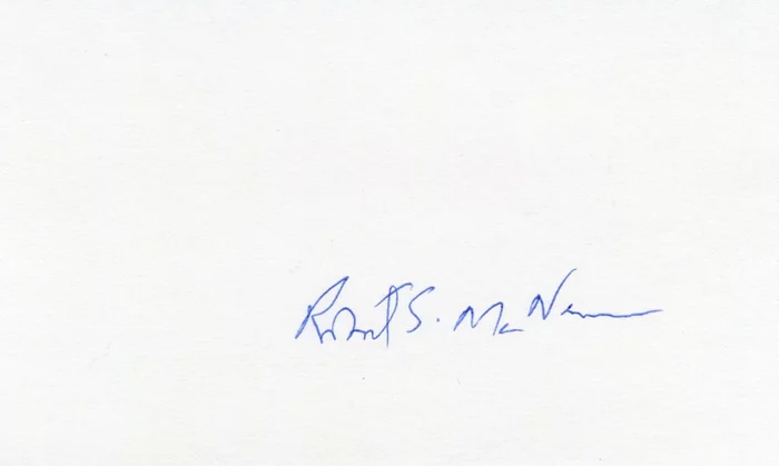 Robert S. McNamara autograph