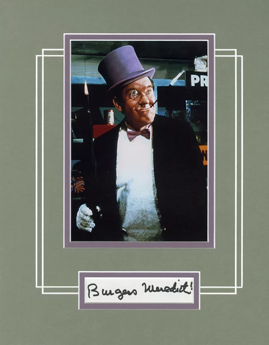 Burgess Meredith autograph