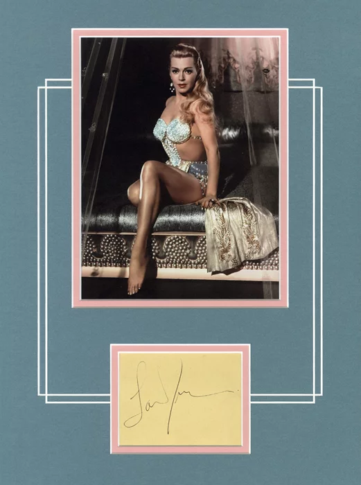Lana Turner autograph