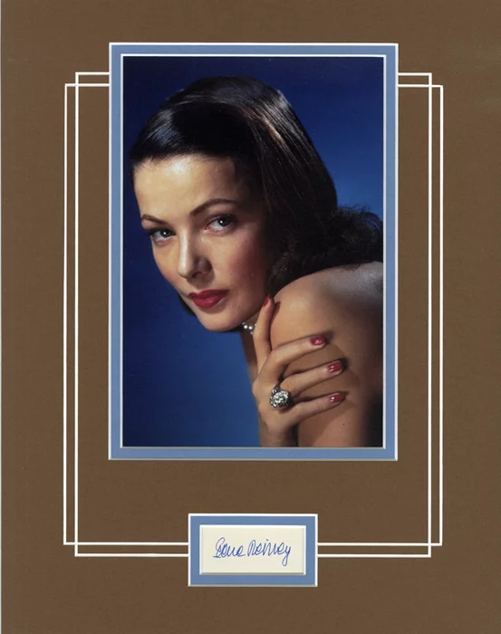 Gene Tierney autograph
