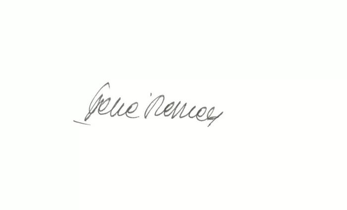 Gene Tierney autograph