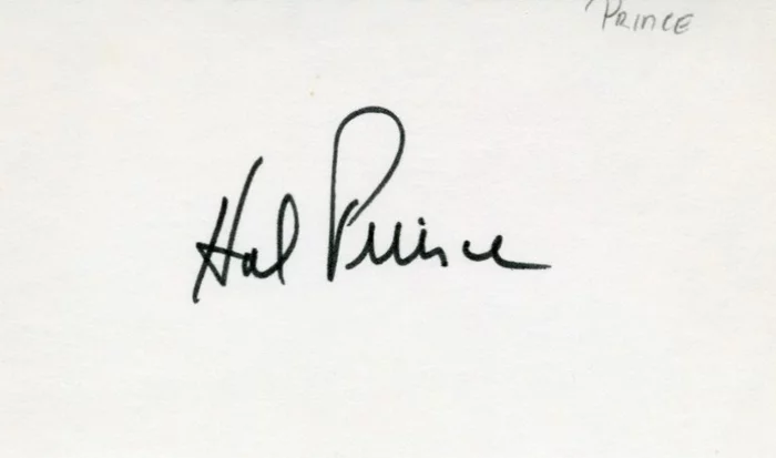 Hal Prince autograph