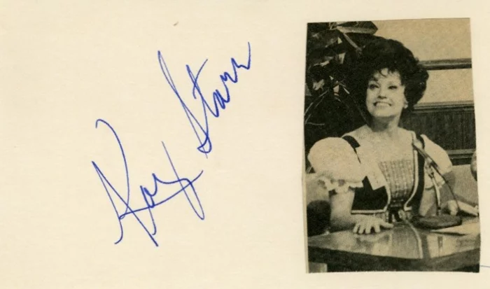 Kay Starr autograph