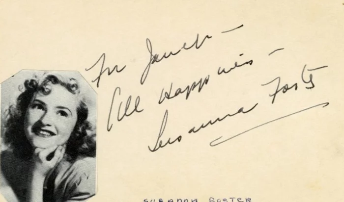 Susanna Foster autograph
