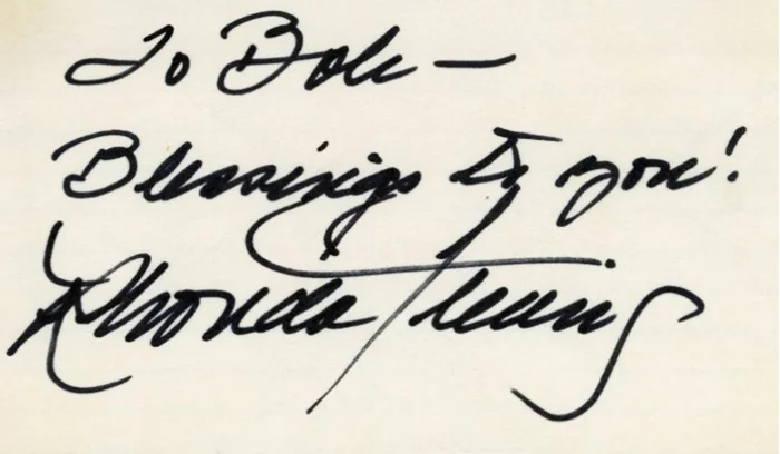 Rhonda Fleming autograph