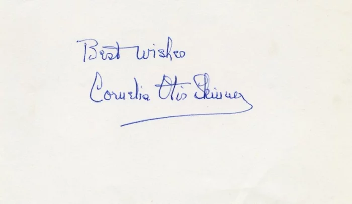 Cornelia Otis Skinner autograph