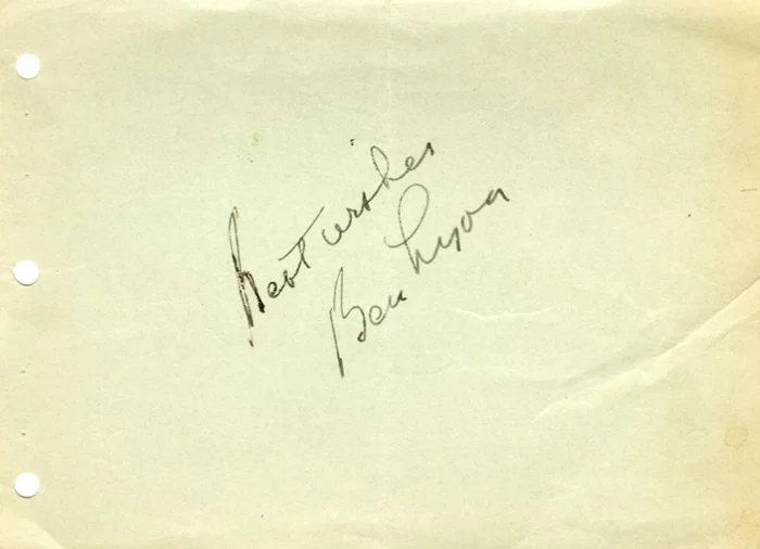 Ben Lyon autograph
