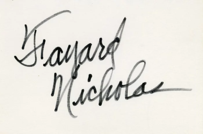Fayard Nicholas autograph