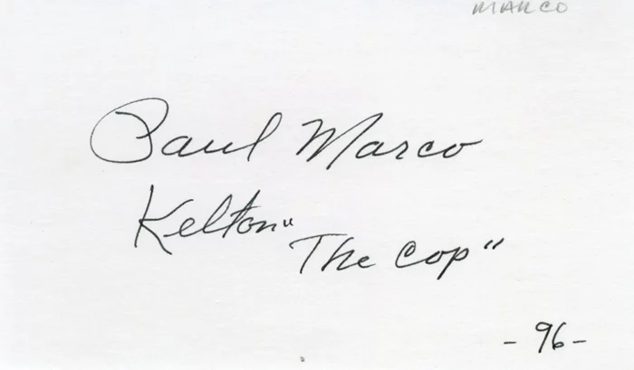 Paul Marco autograph