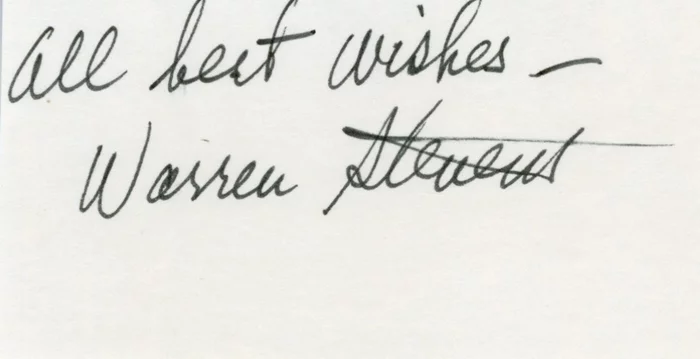 Warren Stevens autograph
