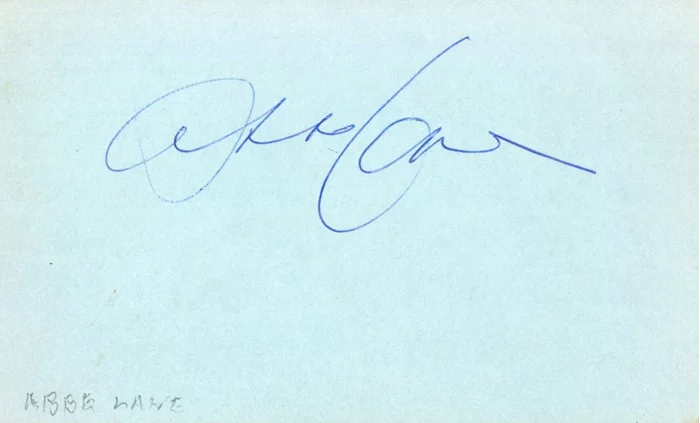Abbe Lane autograph