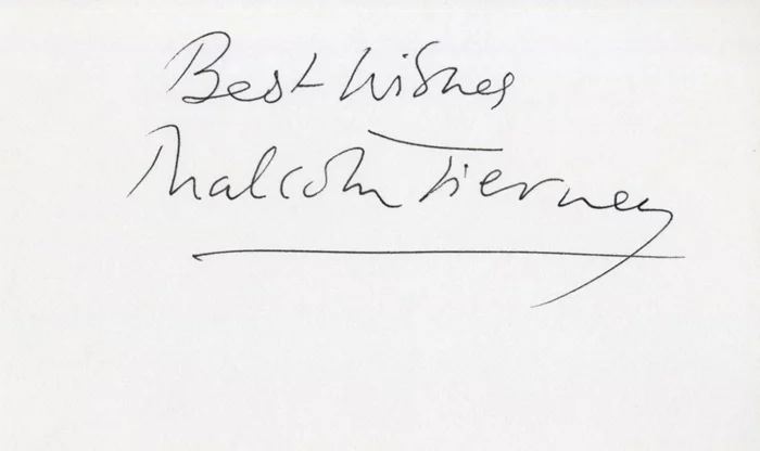 Malcolm Tierney autograph