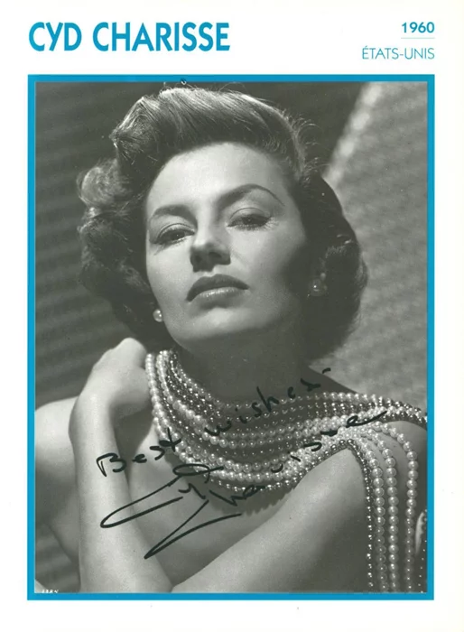 Cyd Charisse autograph