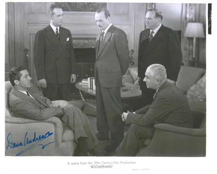 Dana Andrews autograph