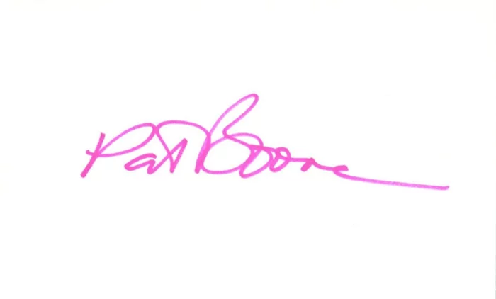 Pat Boone autograph