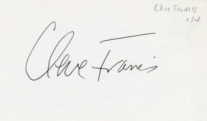 Cleve Francis autograph