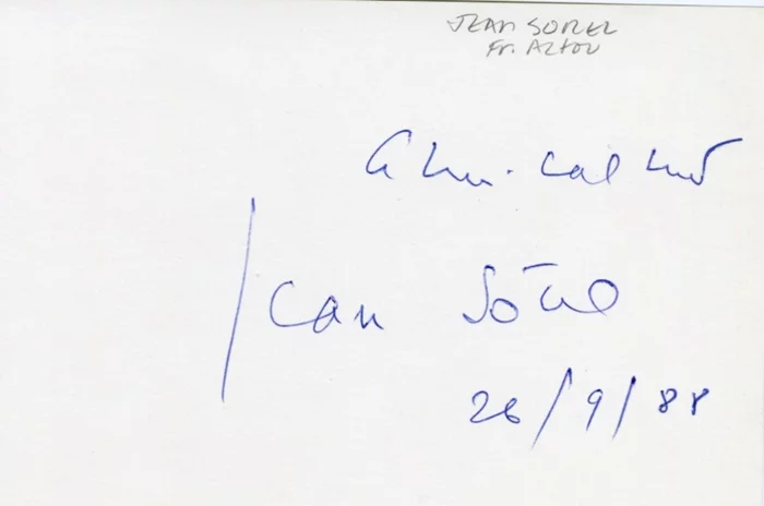 Jean Sorel autograph