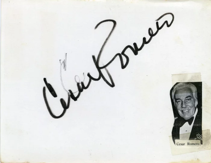 Cesar Romero autograph