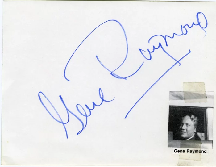 Gene Raymond autograph