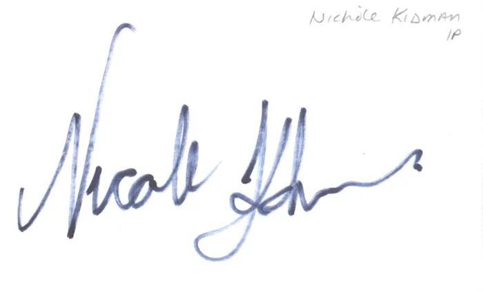 Nicole Kidman autograph