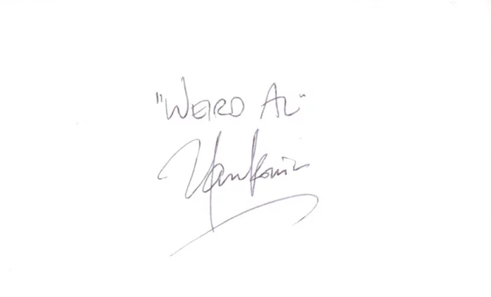 Weird Al Yankovic autograph