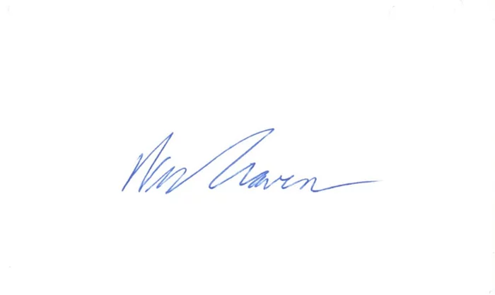 Wes Craven autograph