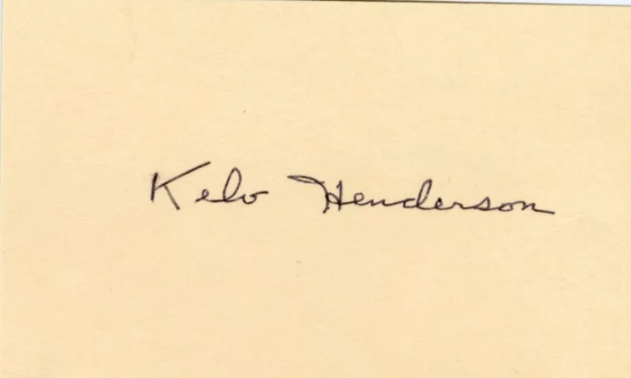 Kelo Henderson autograph