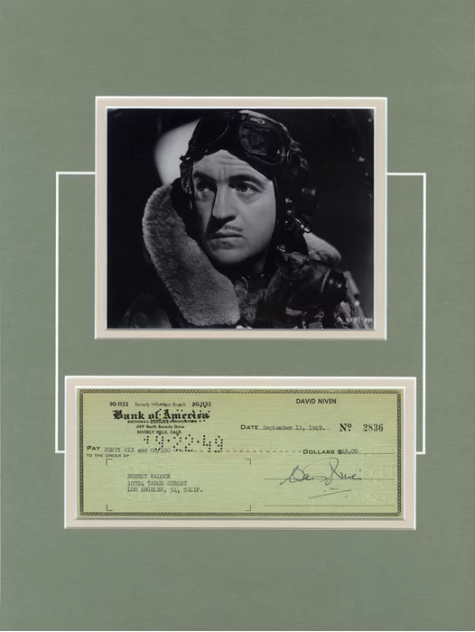 David Niven autograph