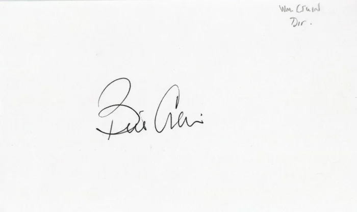 William Crain autograph