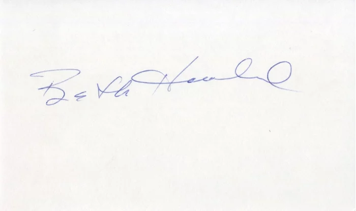 Beth Howland autograph