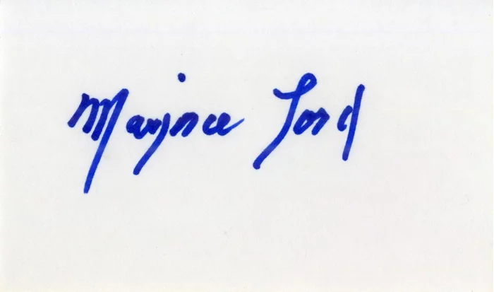 Marjorie Lord autograph