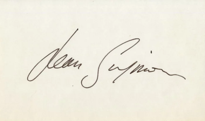 Jean Simmons autograph
