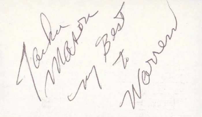 Jackie Mason autograph