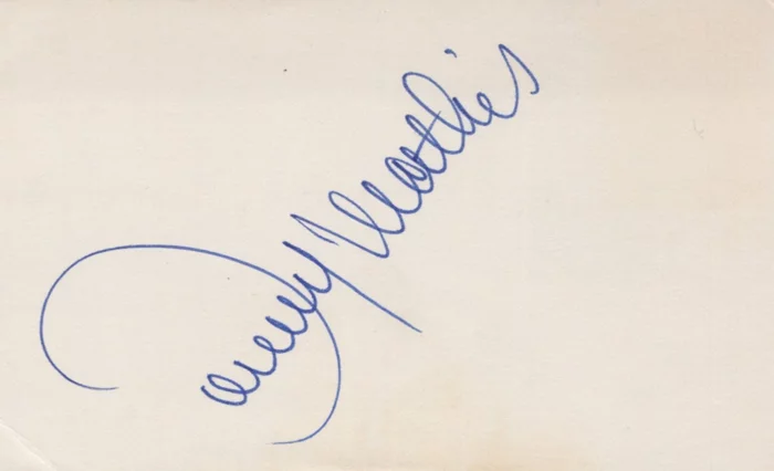 Johnny Mathis autograph